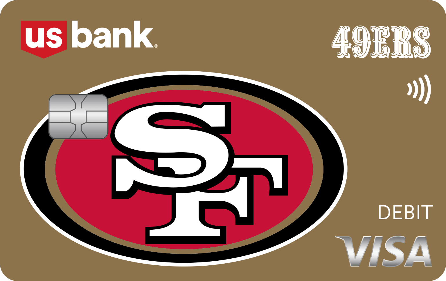 Card 13. San Francisco 49ers Visa debit card design.