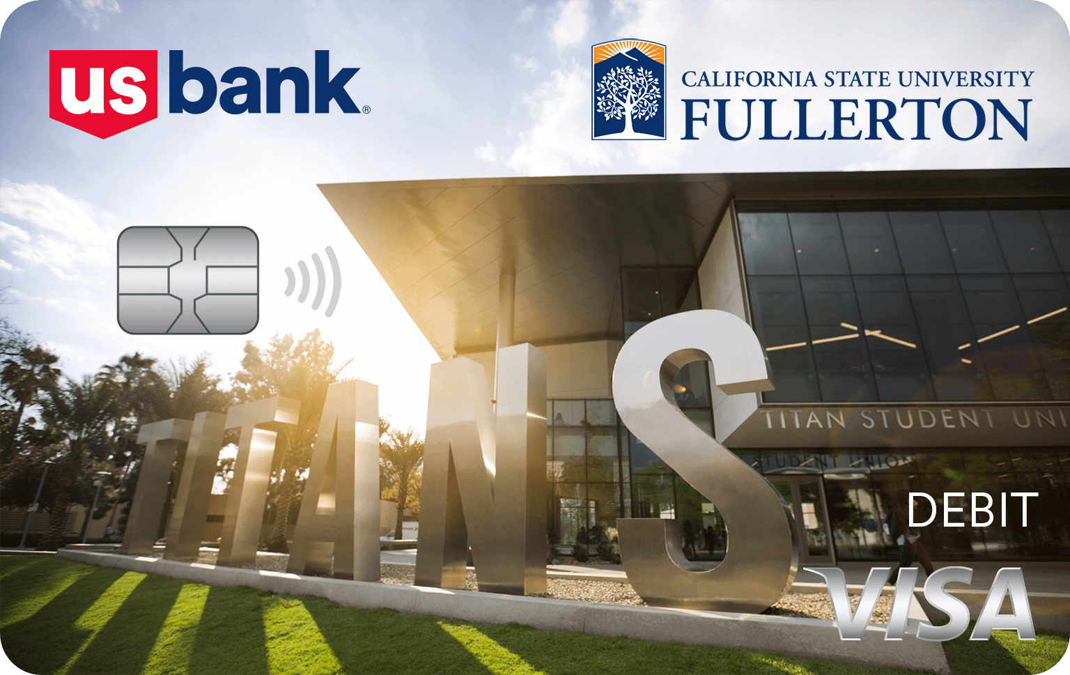 Card 15. California State University Fullerton Visa debit card design.