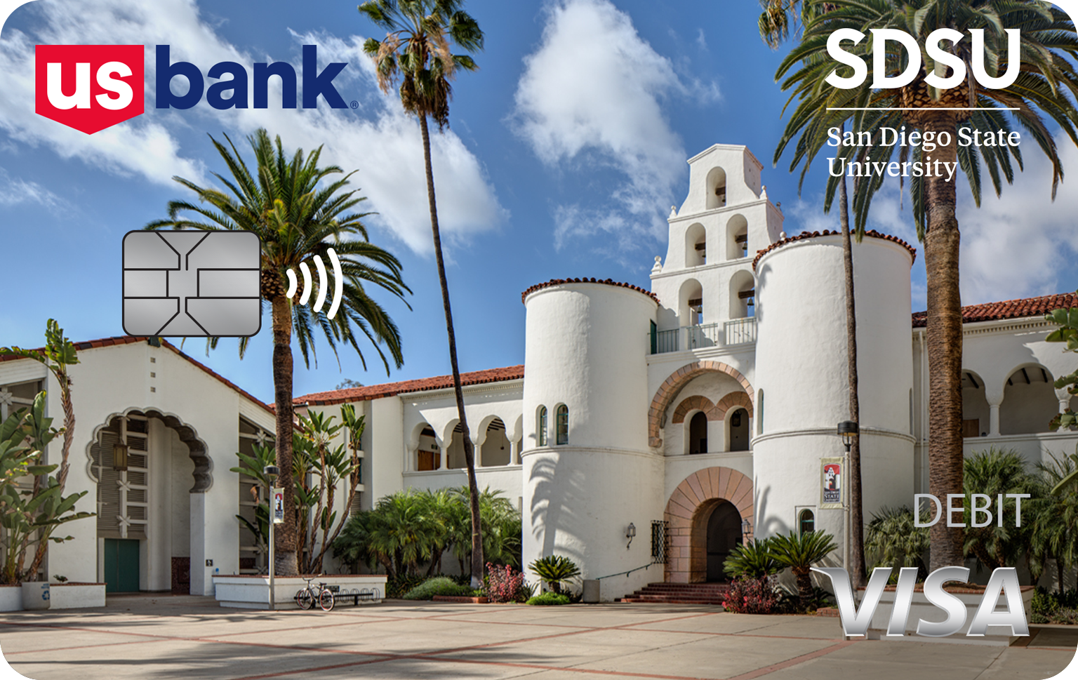 Card 1. San Diego State University Visa debit card design.