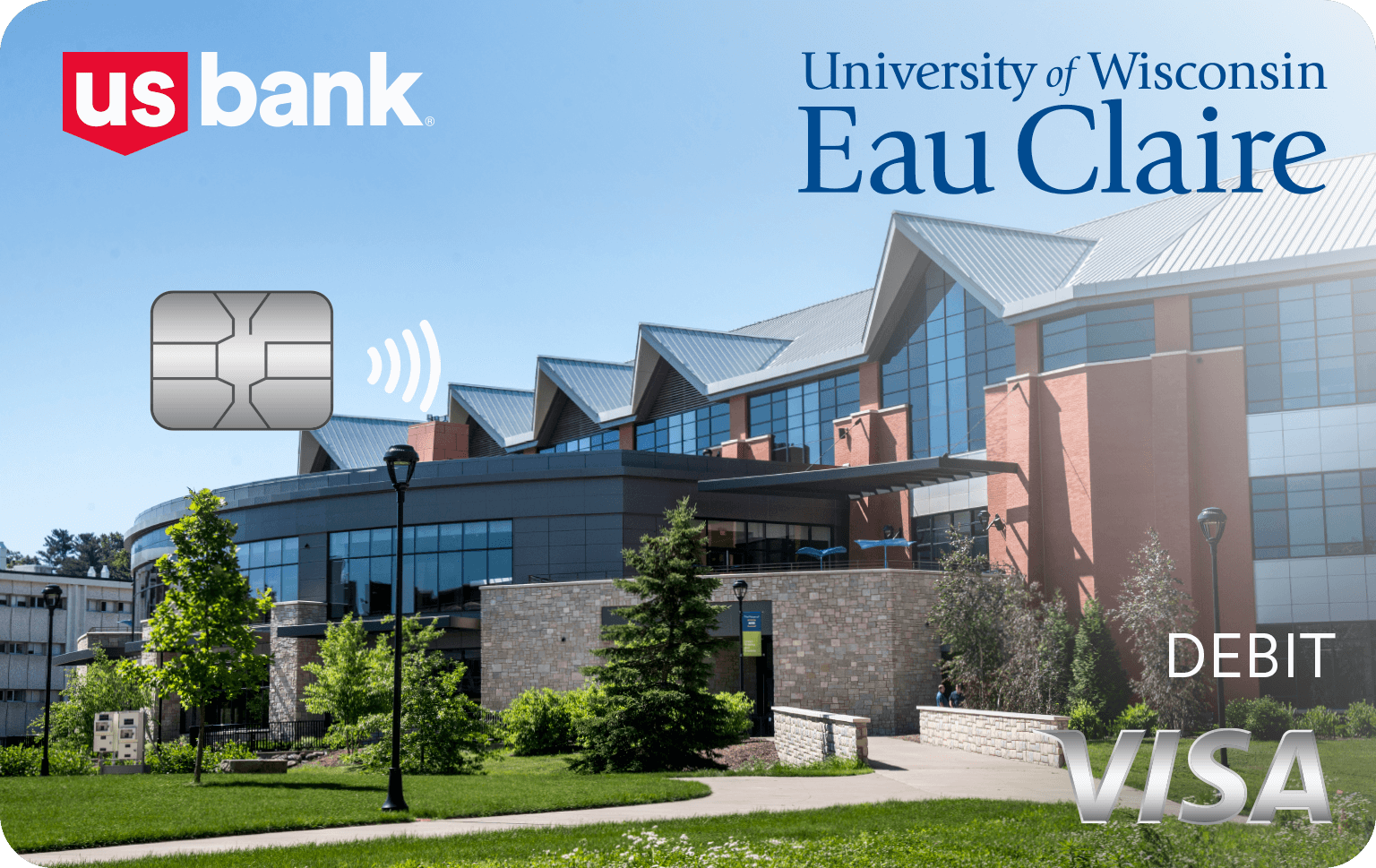 Card 16. University of Wisconsin Eau Claire debit card design.