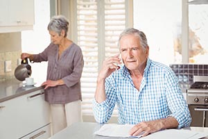 man talking on his cell phone