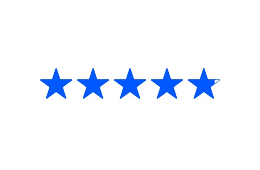 llustrated 5 blue stars