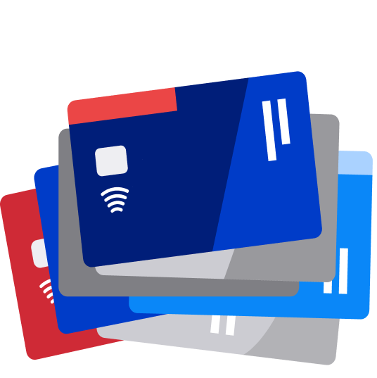 Stack of credit cards